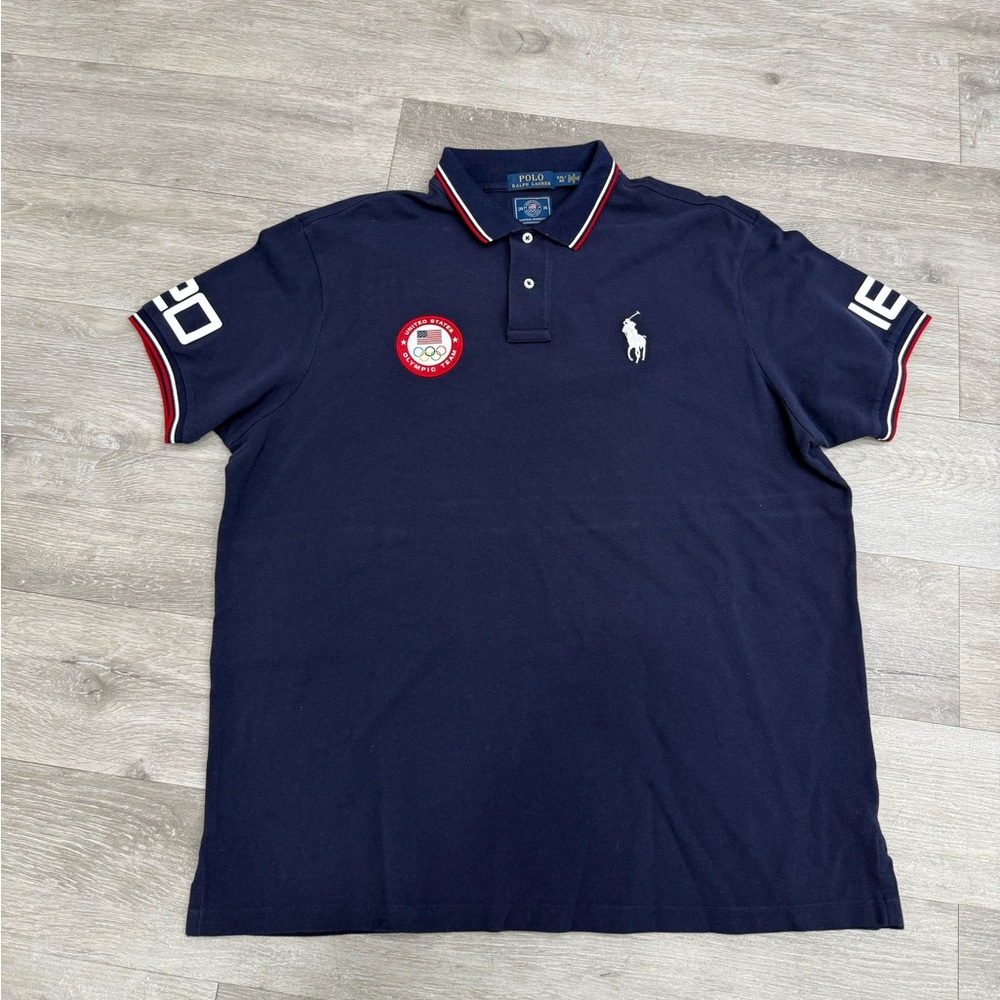 Polo Ralph Lauren 2016 USA Olympic Team Polo Shirt Pony Blue Men Size 2XL
